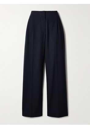 The Row - Lonan Pleated Wool Wide-leg Pants - Blue - US10
