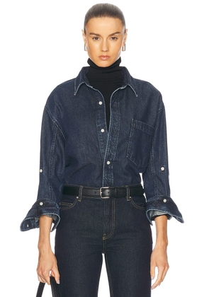 Citizens of Humanity Kayla Shirt in Artesia - Denim-Dark. Size S (also in ).
