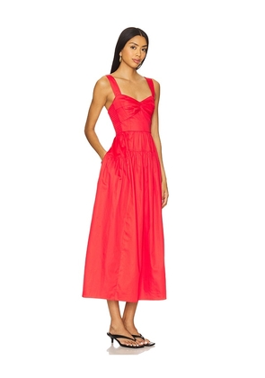 La Ligne Solid Poplin Dress in Red. Size M. Also in L, S, XL, XS.