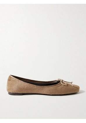 KHAITE - Charlotte Calf Hair Ballet Flats - Neutrals - IT36,IT36.5,IT37,IT37.5,IT38,IT38.5,IT39,IT39.5,IT40,IT40.5,IT41