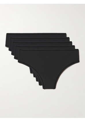 SKIMS - Fits Everybody Set Of Five Thongs - Onyx - Black - XXS,XS,S,M,L,XL,2XL
