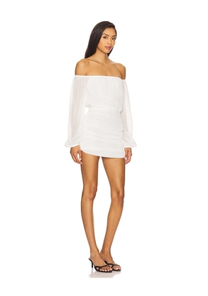 SNDYS Allena Mini Dress in White. Size M. Also in S.