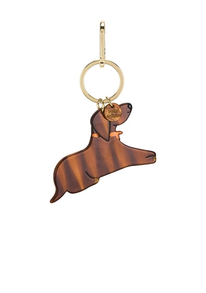 Solar Eclipse Hand-painted Bag Charm in Brown.