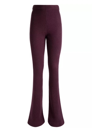 Bally flared wool leggings - Purple