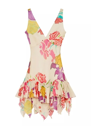 Donde Esteban floral-print mini dress - Neutrals