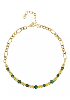 Nialaya Jewelry malachite chain necklace - Gold