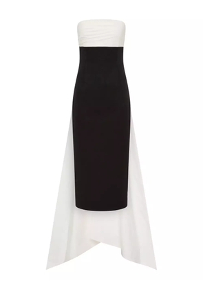 Rachel Gilbert Odette strapless draped-back midi dress - Black