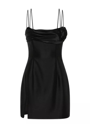 Rachel Gilbert Sawyer rose-embellished mini dress - Black