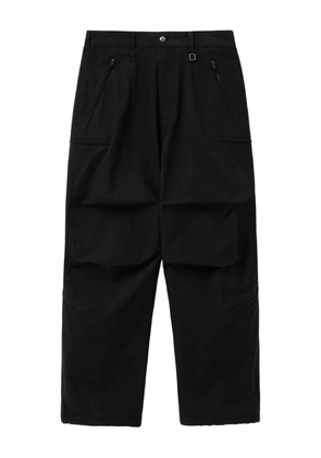 Wooyoungmi zip-pocket pleated trousers - Black