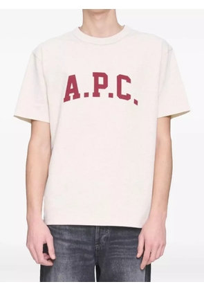 A.P.C. logo-print cotton T-shirt - Neutrals