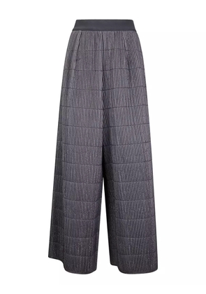 Maria Calderara quilted-pattern trousers - Black