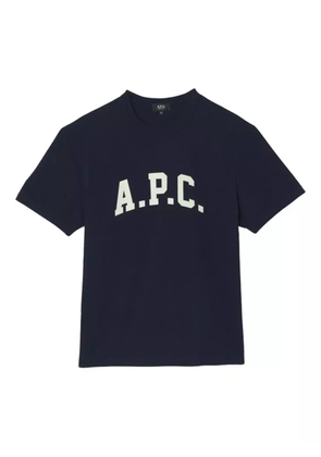 A.P.C. logo cotton T-shirt - Blue