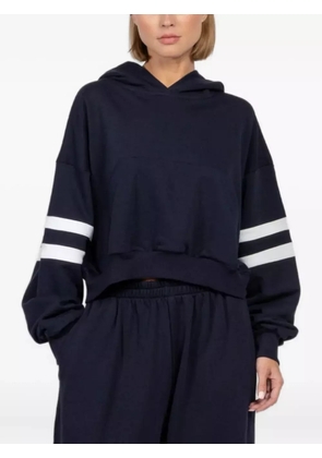 FREEDÉR double-striped crop hoodie - Blue