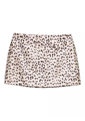 P.A.R.O.S.H. leopard-print mini skirt - Neutrals