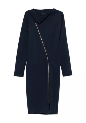 ROSERRY Chelsea asymmetric zip-front midi dress - Blue