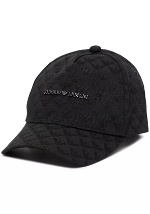 Emporio Armani logo print cap - Black