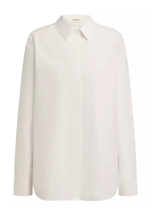 12 STOREEZ concealed-front cotton shirt - White