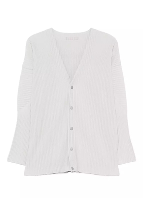 Issey Miyake pleated buttoned cardigan - Grey