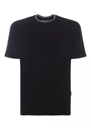 YES LONDON ribbed-trim T-shirt - Black
