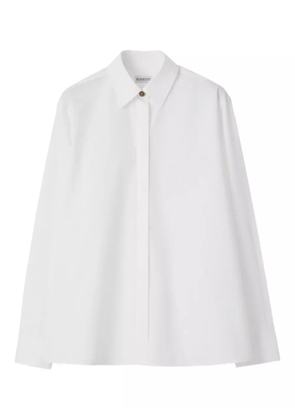 Burberry oversized cotton poplin shirt - White