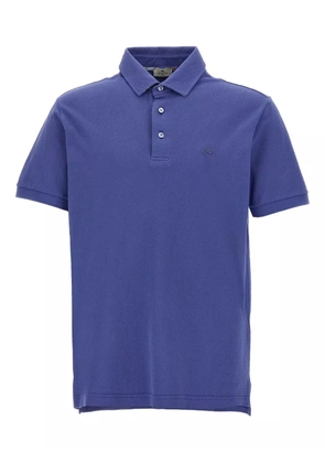 ETRO paisley-print button polo shirt - Blue