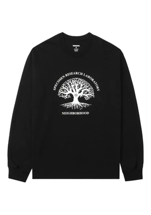 Neighborhood tree-print long-sleeve T-shirt - Black