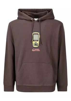 Gramicci graphic-print hoodie - Brown