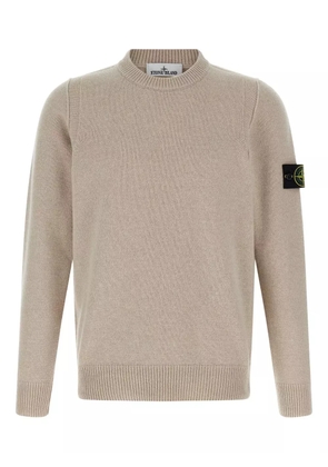 Stone Island logo-badge crew-neck sweater - Neutrals