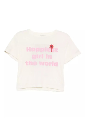 Ashley Williams Happy T-shirt - Neutrals