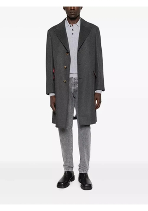 Brunello Cucinelli button-fastening flap-pocket coat - Grey