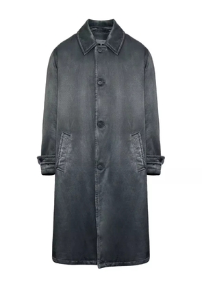 MM6 Maison Margiela waxed button-up coat - Grey