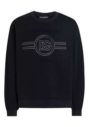 Dolce & Gabbana logo-embellished crew-neck sweatshirt - Blue