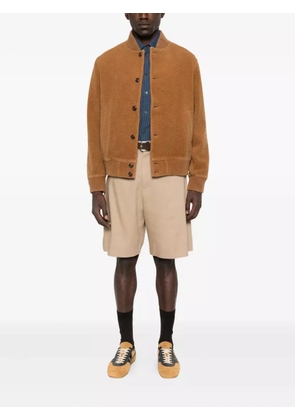 Circolo 1901 button-fastening wool bomber jacket - Brown