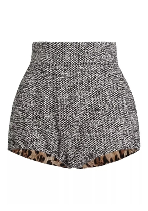 Dolce & Gabbana tweed balloon shorts - Black