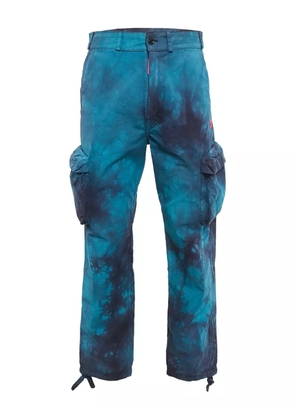 Off-White Pre-Owned tie-dye cargo trousers - Blue
