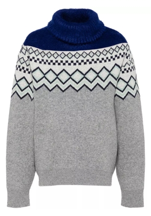 Facetasm contrasting-panel jumper - Grey