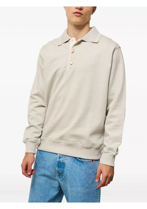 Drôle De Monsieur long-sleeve polo shirt - Neutrals