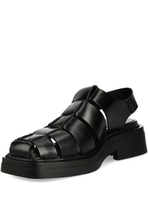 VAGABOND leather square-toe sandals - Black