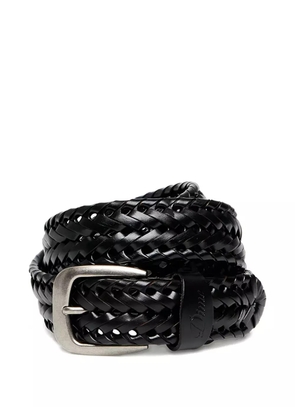 dime braided leather belt - Black