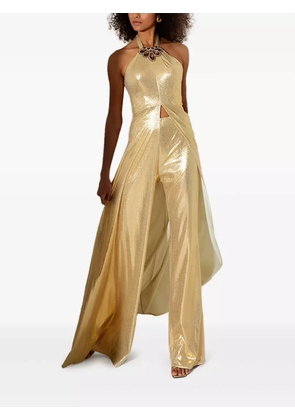 Allure embellished halter-neck top - Gold