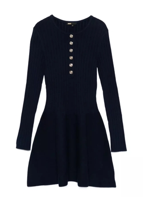 Maje ribbed button-front dress - Blue