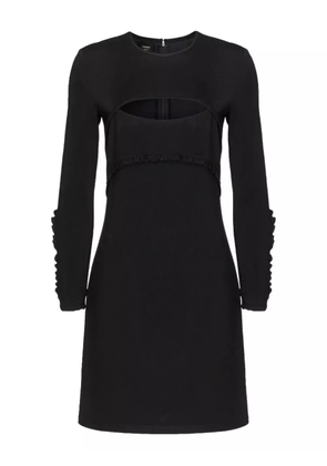 PINKO cut-out ruffled mini dress - Black