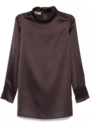 Gentry Portofino satin shirt - Brown