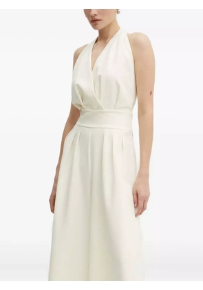 Custommade pearl-embellished halterneck jumpsuit - Neutrals