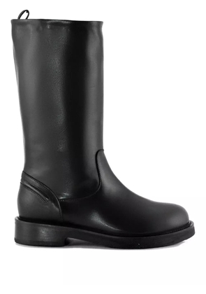 Julie Dee pull-tab leather knee-high boots - Black