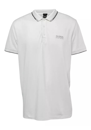 BOSS three-button placket polo shirt - White