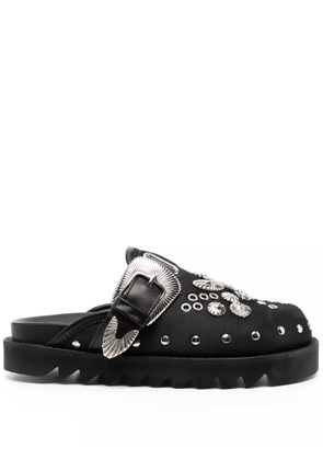 Toga eyelet-detail mules - Black