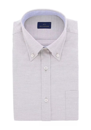 Paul & Shark herringbone-pattern button-cuff shirt - Grey