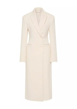 Rachel Gilbert Sergio padded-shoulder single-breasted coat - White