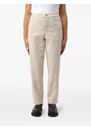 Eleventy high-waisted patch-pocket trousers - Neutrals